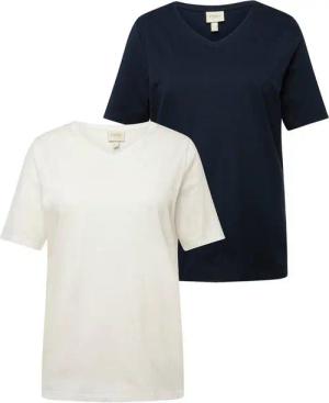 Ulla Popken T-Shirt T-Shirts 2er-Pack V-Ausschnitt Halbarm (2-tlg)