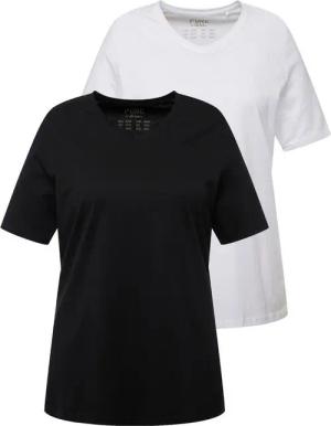 Ulla Popken T-Shirt T-Shirts 2er-Pack V-Ausschnitt Halbarm (2-tlg)