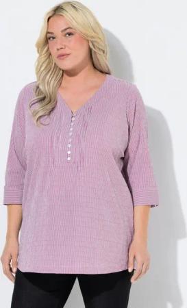 Ulla Popken Tunika Bubble-Tunika Herzausschnitt Biesen 3/4-Arm