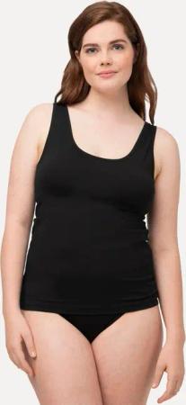 Ulla Popken Unterhemd Unterhemd breite Träger Slim Biobaumwolle ärmellos