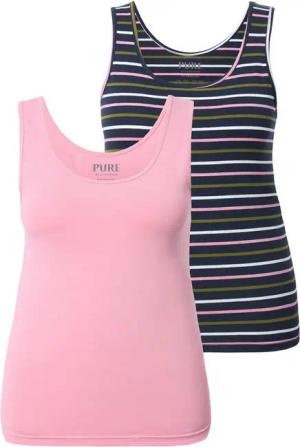 Ulla Popken Unterhemd Unterhemden 2er-Pack Rundhals Biobaumwolle