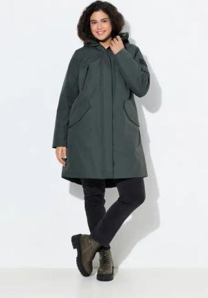 Ulla Popken Wintermantel HYPRAR Funktionsjacke wasserabweisend Kapuze