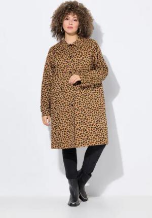 Ulla Popken Wintermantel HYPRAR Funktionsmantel Leomuster wasserabweisend