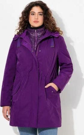 Ulla Popken Wintermantel HYPRAR Performance-Parka Stehkragen Kapuze