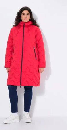 Ulla Popken Wintermantel HYPRAR Steppmantel wasserabweisend A-Linie Kapuze