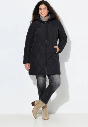 Ulla Popken Wintermantel HYPRAR Steppmantel wasserabweisend Kapuzenkragen