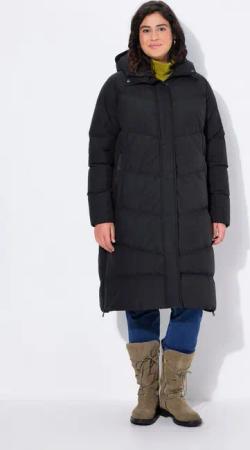 Ulla Popken Wintermantel HYPRAR Steppmantel wasserabweisend Seitenzipper