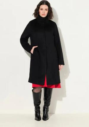 Ulla Popken Wintermantel Mantel Wollmix Stehkragen Acetatfutter