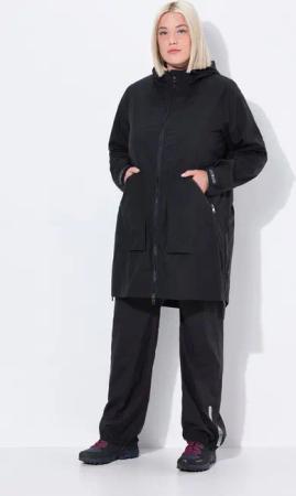 Ulla Popken Wintermantel Regenmantel wasserdicht A-Linie Seiten-Zipper