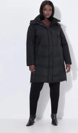 Ulla Popken Wintermantel Sympatex Funktions-Steppmantel wasserdicht Kapuze