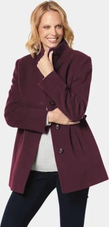 Unentbehrliche Wolljacke mit feinen Details - beere - Gr. 50 von Goldner Fashion