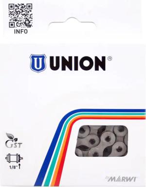 Union Fahrradkette 1/2" x 1/8" - 112 Glieder - Titangrau.