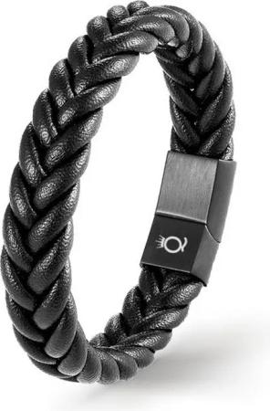 UNIQAL.de Lederarmband Lederarmband Herren "BRAID" Geflochten (Edelstahl, Echtleder, Casual Style, geflochten, handgefertigt)