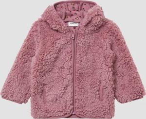 Unisex Jacke aus Teddyplüsch mit gemustertem Jersey-Futter