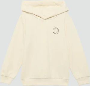 Unisex Kapuzen-Sweatshirt mit Rippbündchen und kleinem Print-Detail