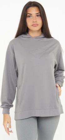 Unisex-Sport-Sweatshirt mit Kapuze F LOOSY dunkelgrau