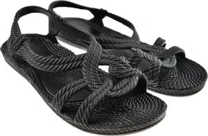 Unisex Strand Flip Flops BRASILERAS in schwarz mit Gummisohle