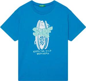 United Colors Of Benetton T-Shirt 3JERC10PE Blau Regular Fit