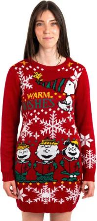 United Labels® Weihnachtspullover The Peanuts Snoopy Winter Strick Rot