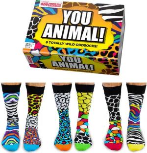United Oddsocks Freizeitsocken You Animal Oddsocks Socken in 39-46 im 6er Set