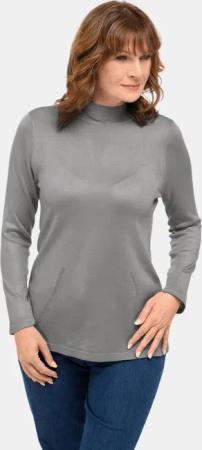 Unkomplizierter Stehbundpullover - grau - Gr. 42 von Goldner Fashion