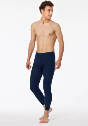 Unterhose lang mit Eingriff nachtblau - Original Feinripp 5