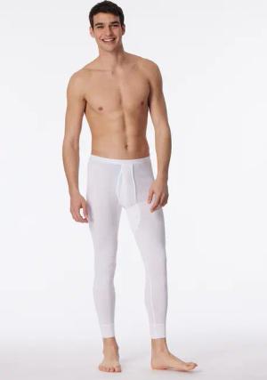 Unterhose lang mit Eingriff weiß - Original Doppelripp 10