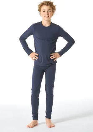 Unterhose lang unisex wärmend jeansblau - Thermo 104