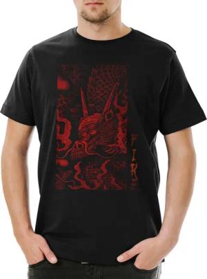 Urban Backwoods Print-Shirt Japanese Dragon II Herren T-Shirt China Drache Drachen Chinesischer (1-tlg) Tattoo Art Japan japanisch