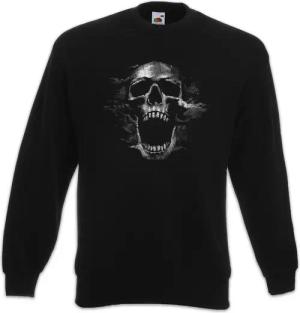 Urban Backwoods Sweatshirt Screaming Skull I Sweatshirt Schädel Dead Totenschädel Totenkopf (1-tlg) Tattoo Art Rockabilly Roses