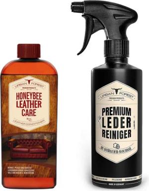 URBAN FOREST Lederpflege SPARSET mit Lederöl & Leder Reiniger 2 x 500ml Lederpflegeset (2 St)