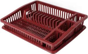 Urban Living Trockenständer Geschirrablage Ablagekorb Trockengestell Abtropfgitter, 46 x 37 x 9,5 cm Geschirrständer mit Abtropfschale