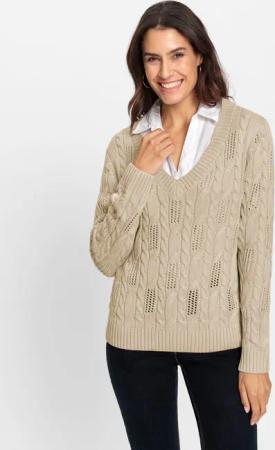 V-Ausschnitt-Pullover