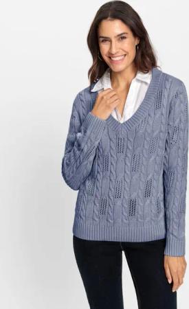 V-Ausschnitt-Pullover