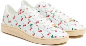 Valentino Garavani Low-Top Sneaker - Royco Sneaker Calfskin With Cherryfic Pattern - Gr. 41 (EU) - in Weiß - für Damen
