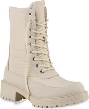 VAN HILL 839619 Schnürstiefelette Damen Leicht Gefütterte Schnürstiefeletten Profil-Sohle