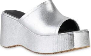 VAN HILL 841124 Plateausandaletten Damen Plateau Sandaletten Freizeit Profil-Sohle Plateau-