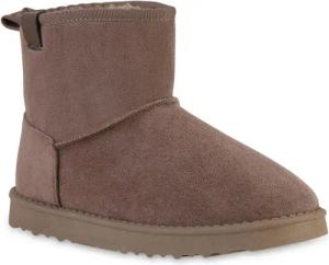 VAN HILL 841455 Winterstiefelette Damen Warm Gefütterte Winter Boots Bequeme Profil-Sohle