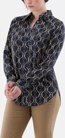 VAN LAACK - Bluse Modern Fit Uni - Größe 48 - blau