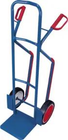 VARIOfit Stahlrohrkarre mit Treppenkufen Vollgummibereifung Schaufel 320 x 250 mm