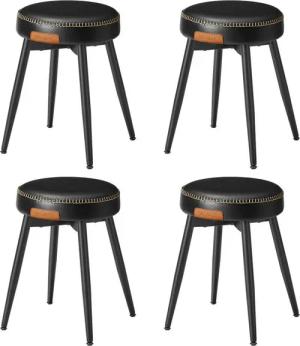 VASAGLE Sitzhocker (4 St), Esszimmerstuhl, EKHO Series, schminktisch stuhl, 48,2 cm hoch