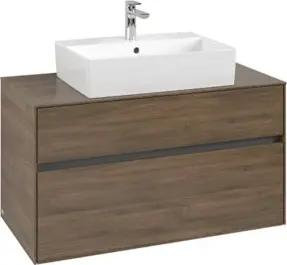 V&B Waschtischunterschrank Collaro 100x54,8x50cm, WT mittig, arizona oak