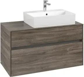 V&B Waschtischunterschrank Collaro 100x54,8x50cm, WT rechts, stone oak