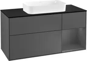V&B Waschtischunterschrank Finion 120cm, Pl b m, Rg r A m, Anthrac. m