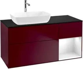 V&B Waschtischunterschrank Finion 120cm, Pl bla m, Reg glo wh. Lac, Peo m