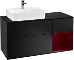 V&B Waschtischunterschrank Finion 120cm, Pl bla m, Reg re Peo, bla m Lac