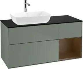 V&B Waschtischunterschrank Finion 120cm, Pl bla m, Reg wal ven, Oli. m Lac