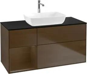 V&B Waschtischunterschrank Finion 120cm, Pl bla m, Reg wal ven, wal ven