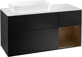 V&B Waschtischunterschrank Finion 120cm, Pl w m, Reg re wal ven, bla m Lac
