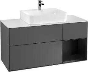 V&B Waschtischunterschrank Finion 120cm, Pl w m, Rg r b m Lac, Anthrac. m